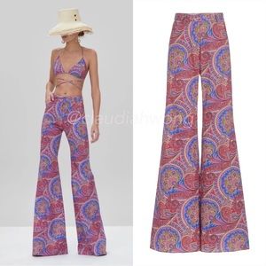 ALEXIS Salima Flared Leg Pants in Berry Paisley